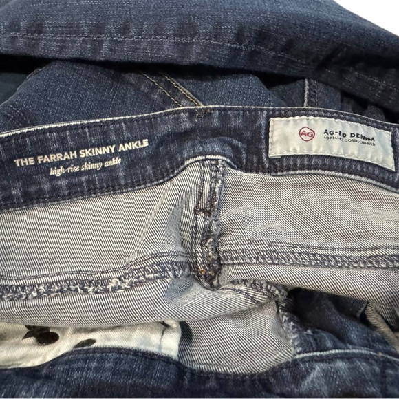 Ag Adriano Goldschmied Indigo Blue Jeans Farrah Skinny Jeans 32R EUC - Picture 4 of 5
